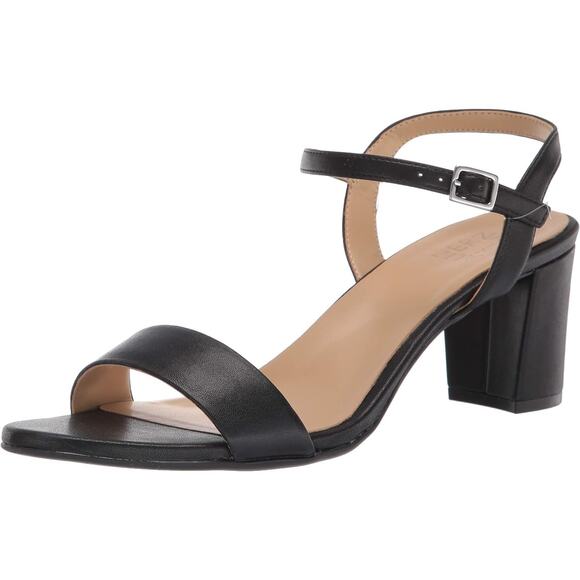 Naturalizer Women Bristol Slingback Ankle Strap Sandal Size US 7.5M Black Smooth - Picture 1 of 5